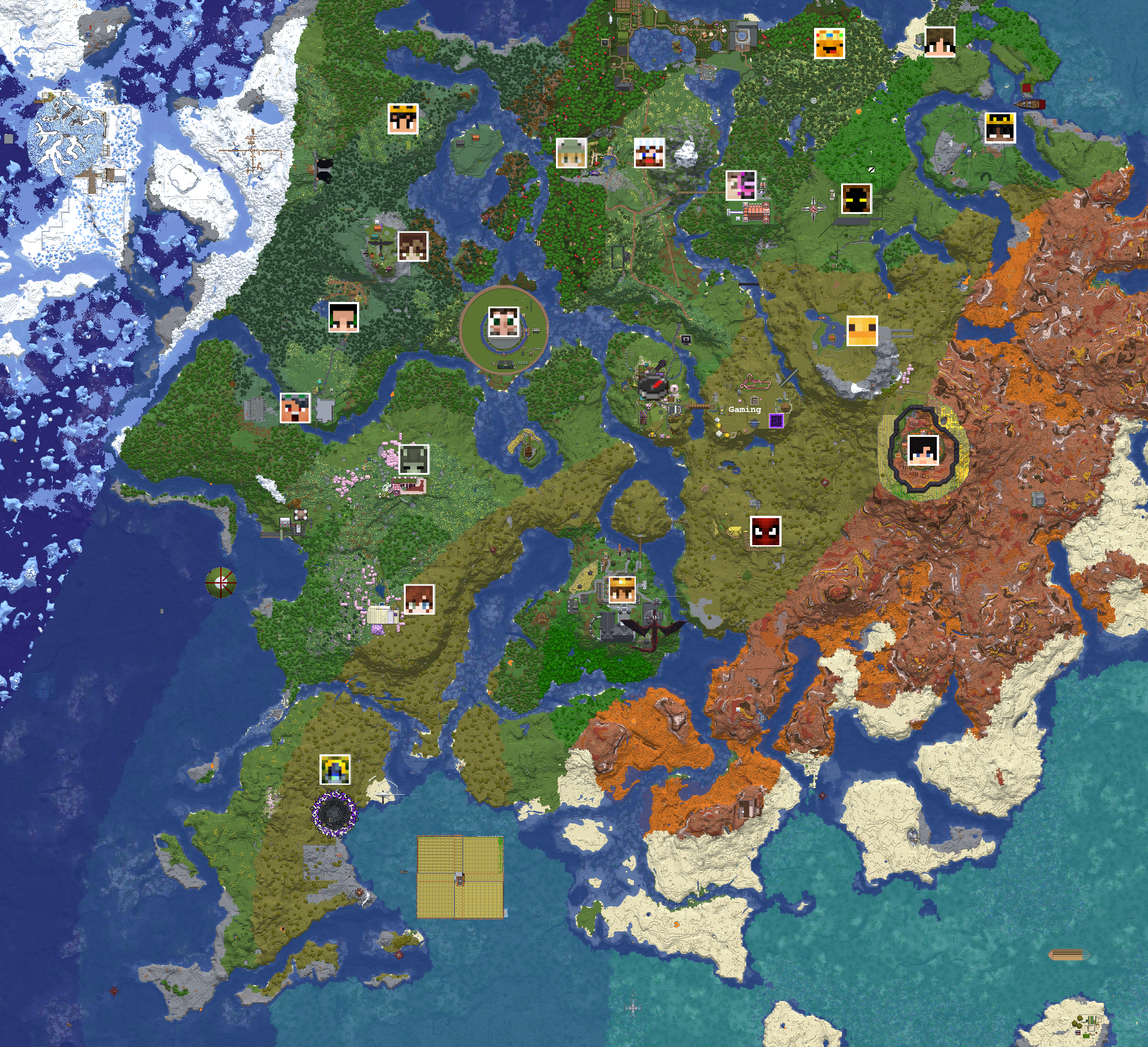 RuneCraft SMP world map